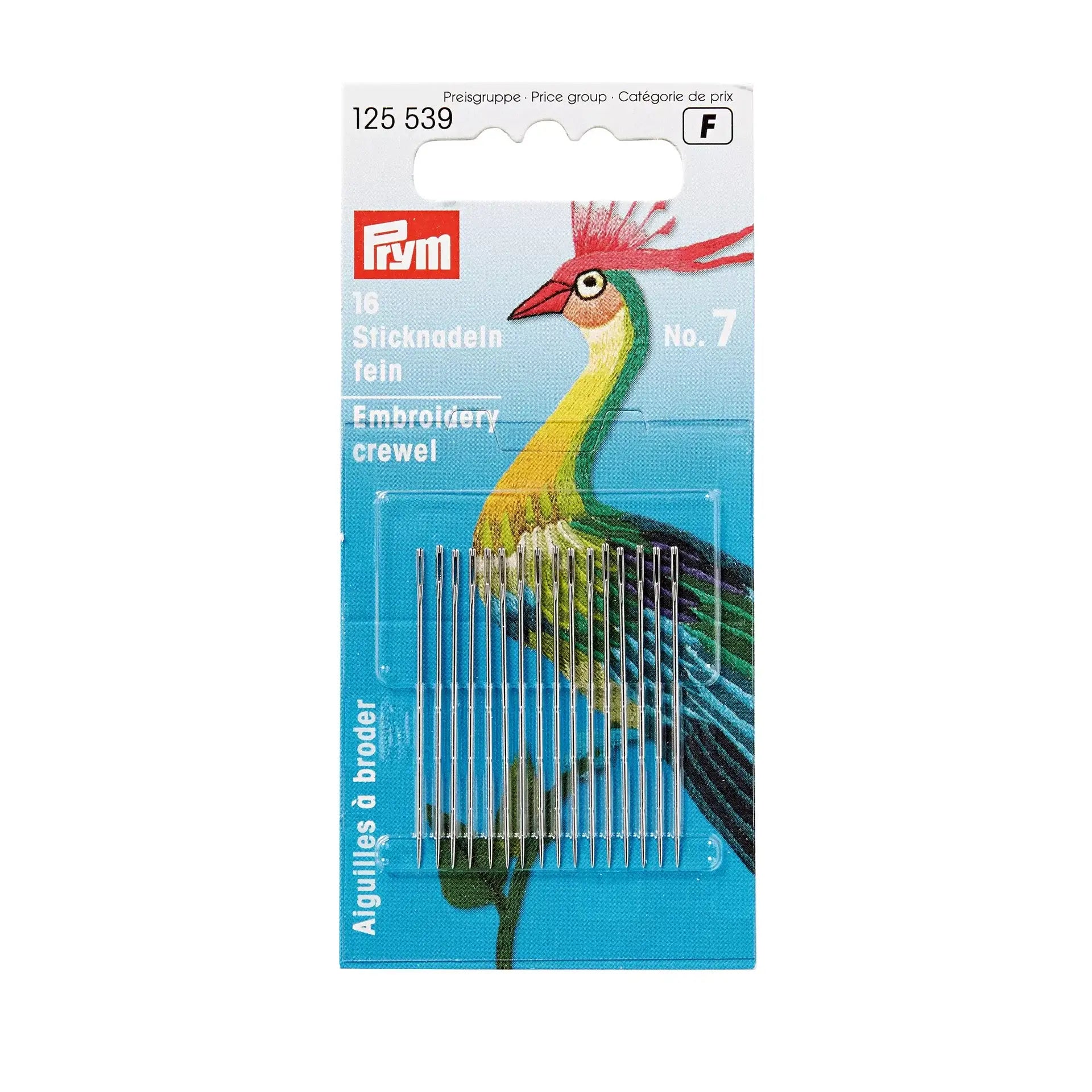 Agujas de Bordar Crewel Prym 125539 Nº 7 - Ribes y Casals