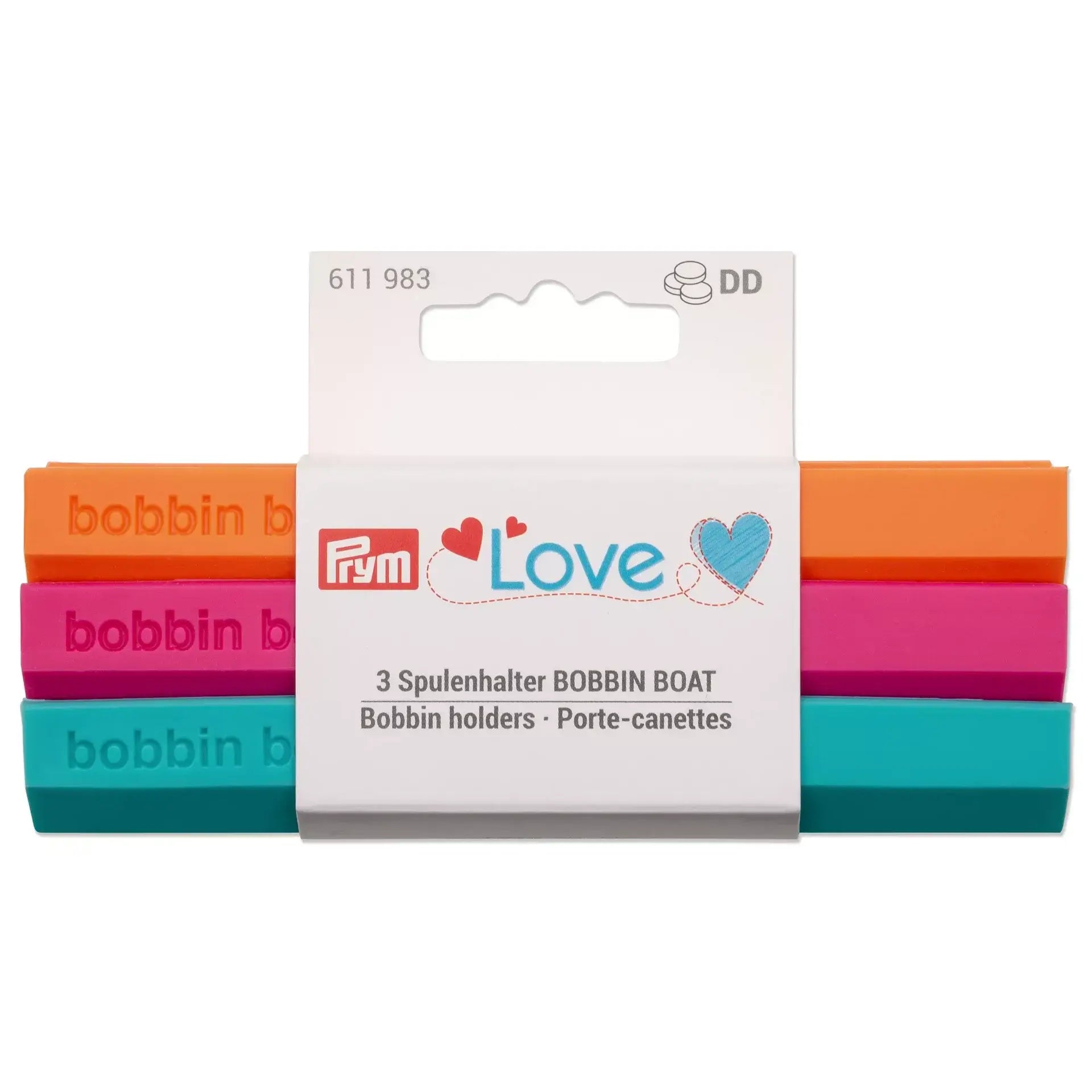 Portacanillas Bobbin Boat Prym Love – Pack 3 Organizadores - Ribes y Casals