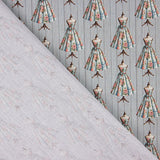 Percal Estampado Couture Gris - Ribes y Casals