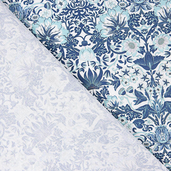 Percal Estampado Coralia Azul - Ribes y Casals