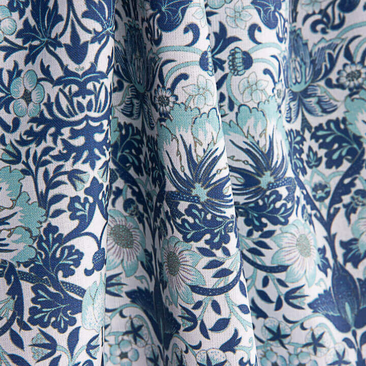 Percal Estampado Coralia Azul - Ribes y Casals