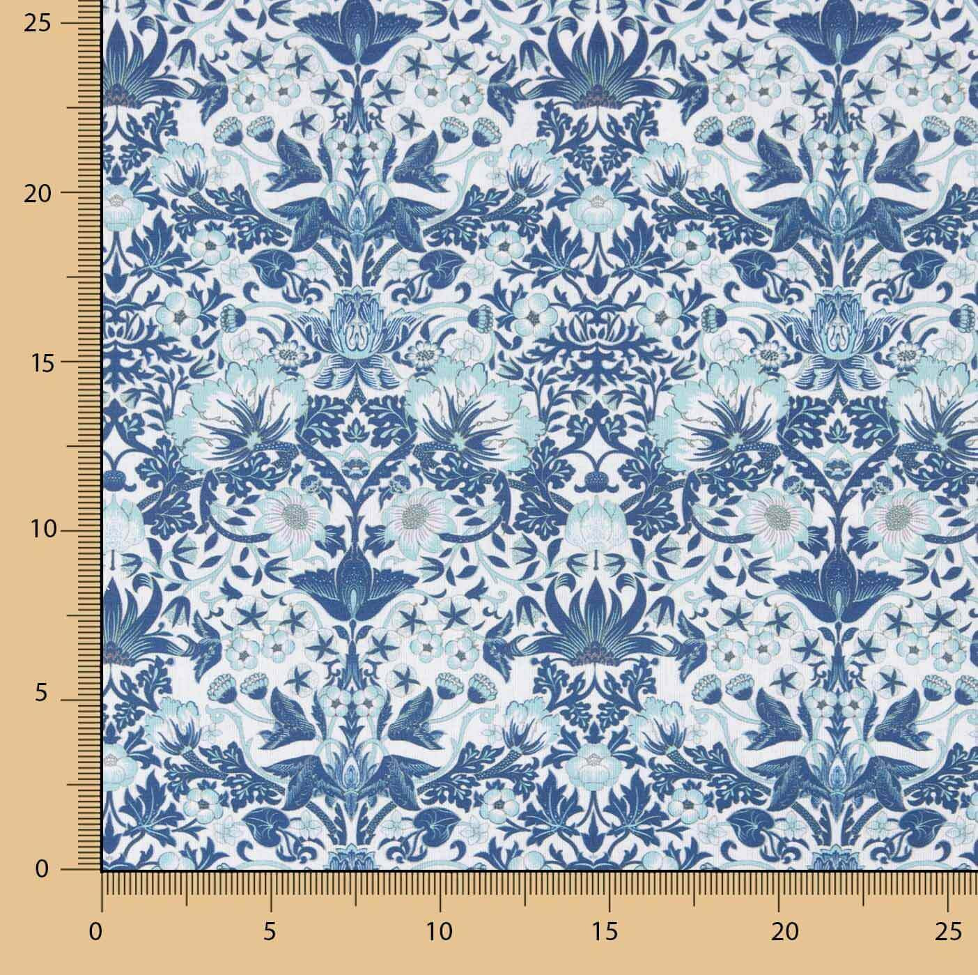 Percal Estampado Coralia Azul - Ribes y Casals
