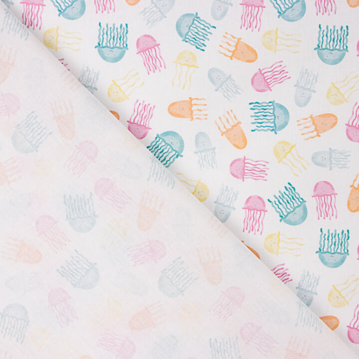 Percal Estampado Medusa Pastel - Ribes y Casals