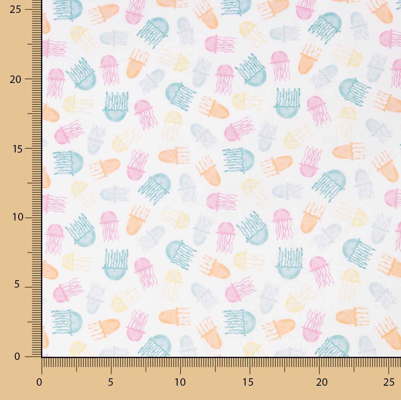Percal Estampado Medusa Pastel - Ribes y Casals