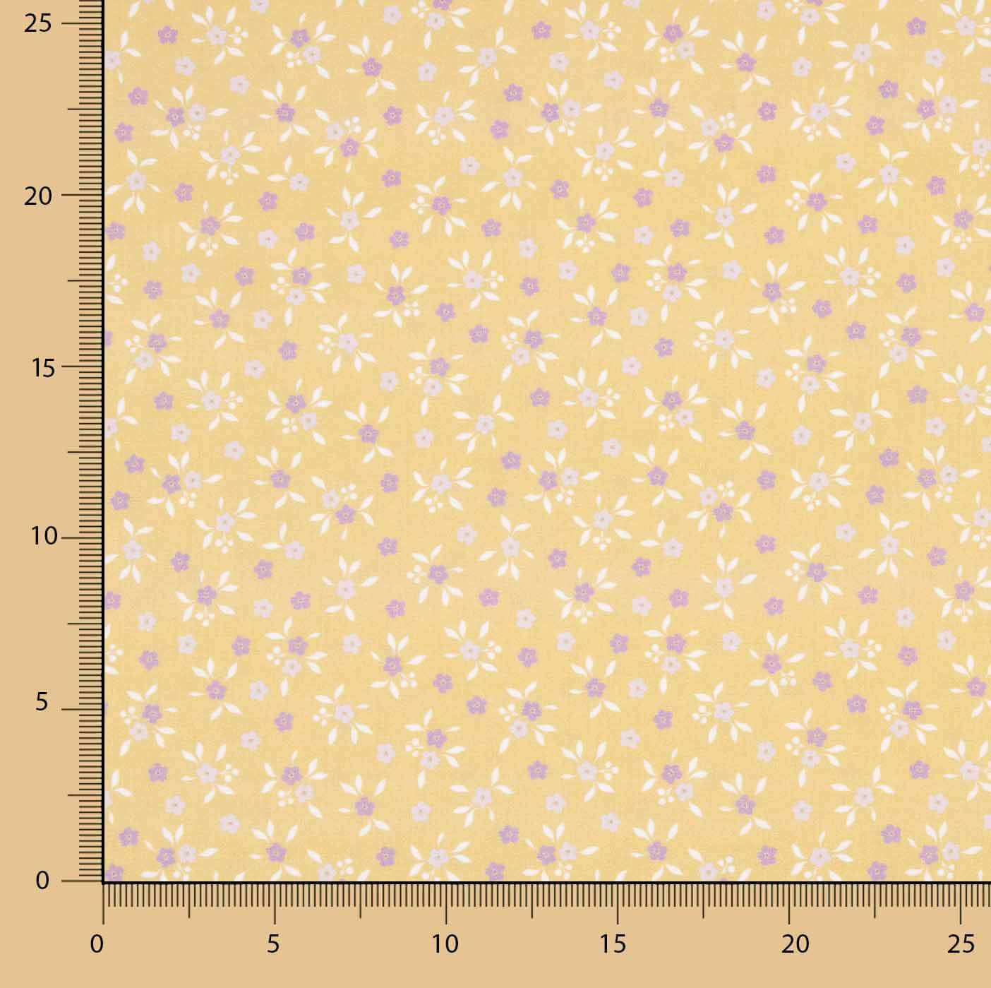 Percal Estampado Milena Amarillo - Ribes y Casals
