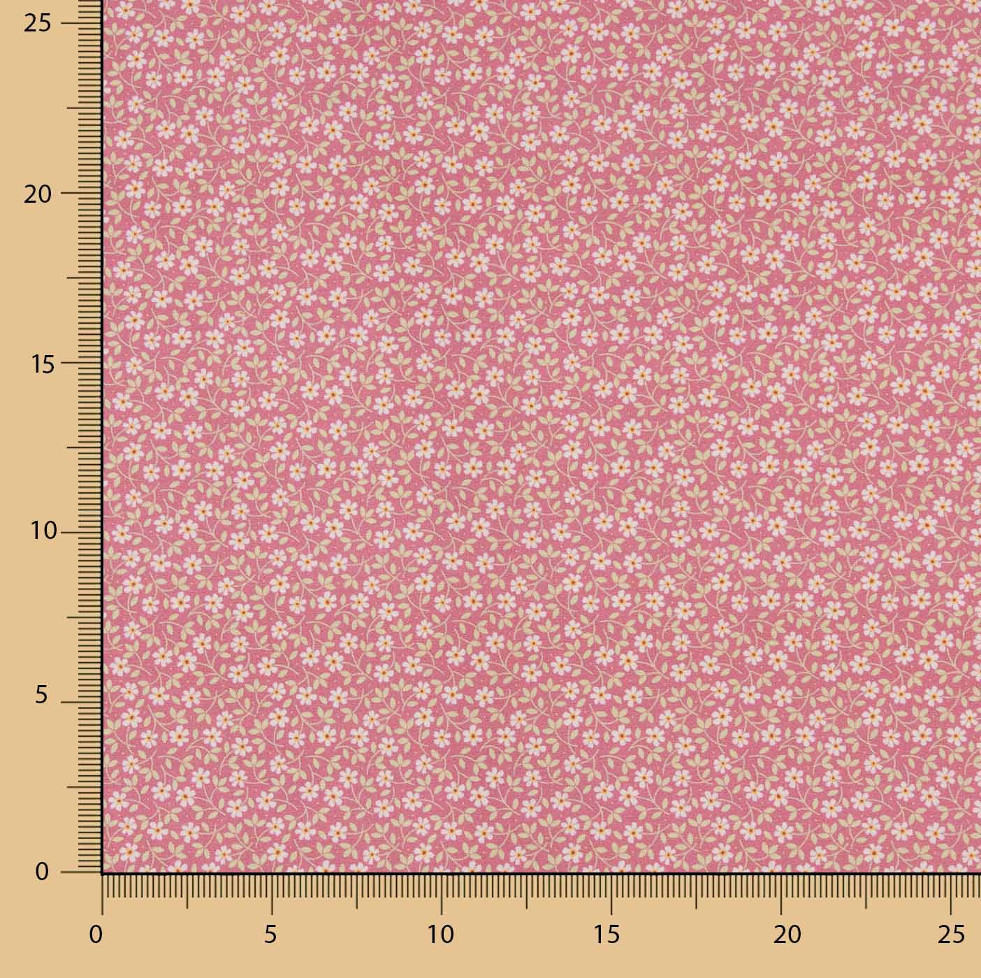 Percal Estampado Milena Rosa - Ribes y Casals
