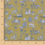 Percal Estampado Silke Verde Oliva - Ribes y Casals