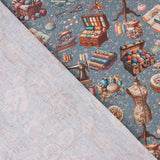 Percal Estampado Atelier Azul - Ribes y Casals
