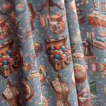Percal Estampado Atelier Azul - Ribes y Casals