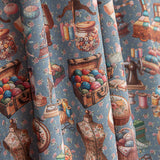 Percal Estampado Atelier Azul - Ribes y Casals
