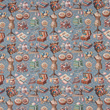 Percal Estampado Atelier Azul - Ribes y Casals