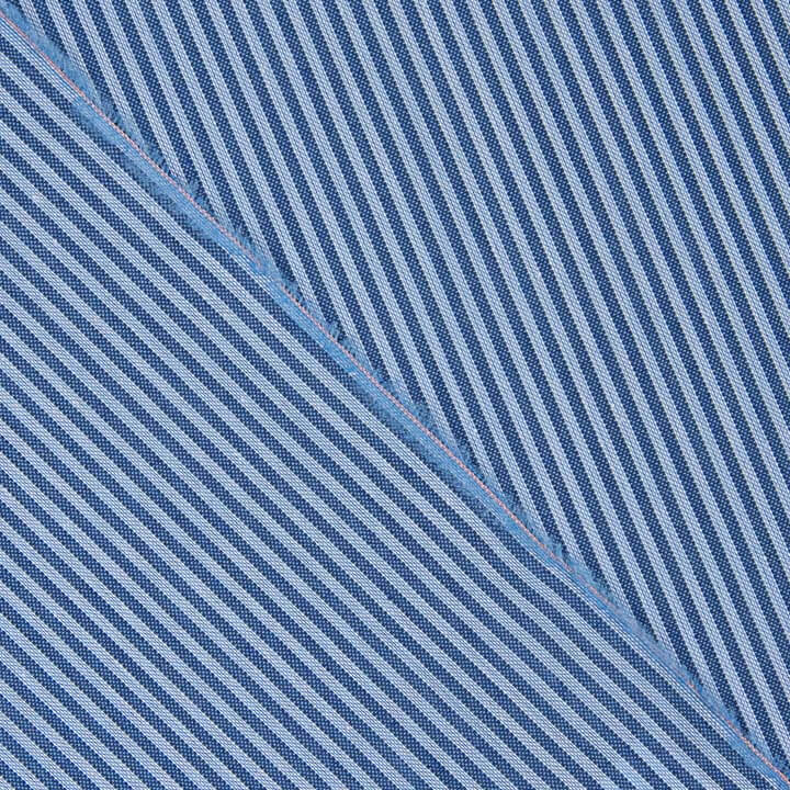 Percal Raya Bicolor Azul 1 mm - Ribes y Casals