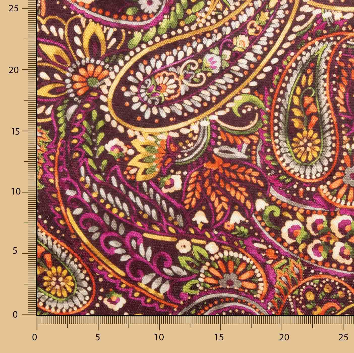 Punto Aterciopelado Paisley Fucsia - Ribes y Casals