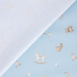 Piqué Algodón Juguetes Bebé Azul Cielo - Ribes y Casals