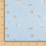 Piqué Algodón Juguetes Bebé Azul Cielo - Ribes y Casals