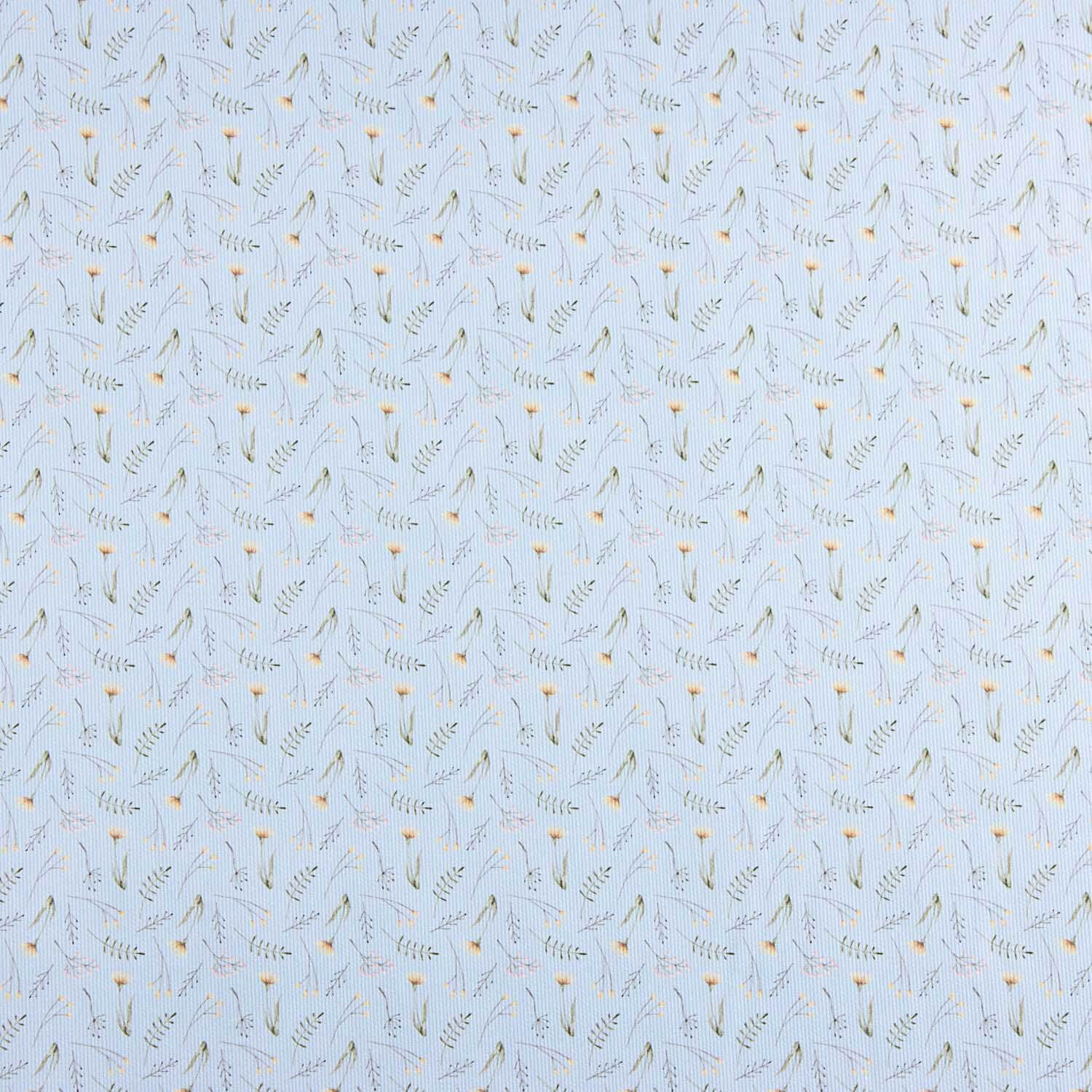 Piqué Algodón Ramitas Silvestres Azul - Ribes y Casals