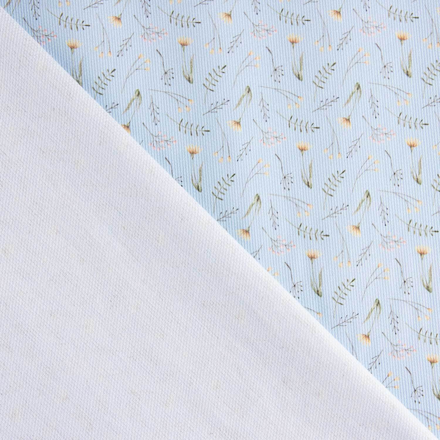Piqué Algodón Ramitas Silvestres Azul - Ribes y Casals