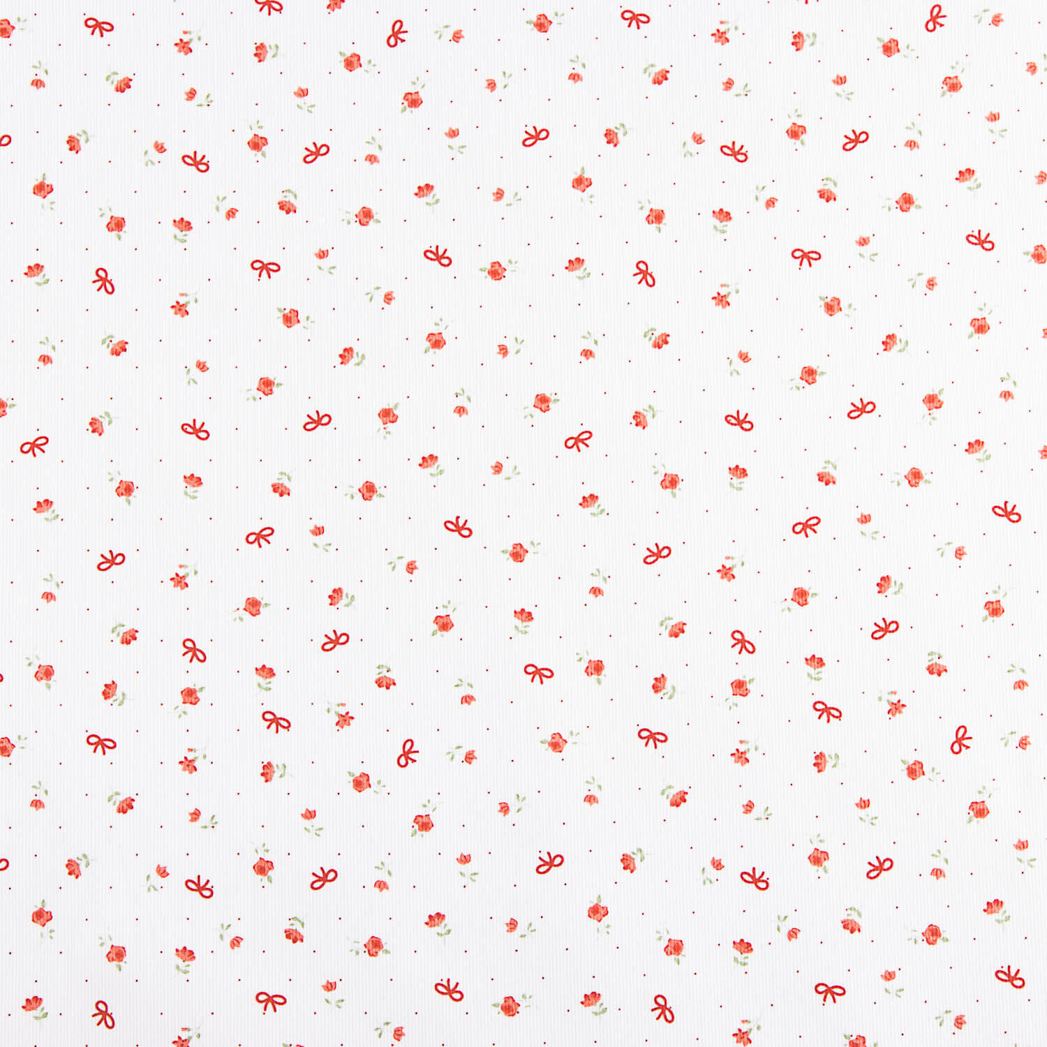 Piqué Algodón Mini Flores y Lazos - Ribes y Casals