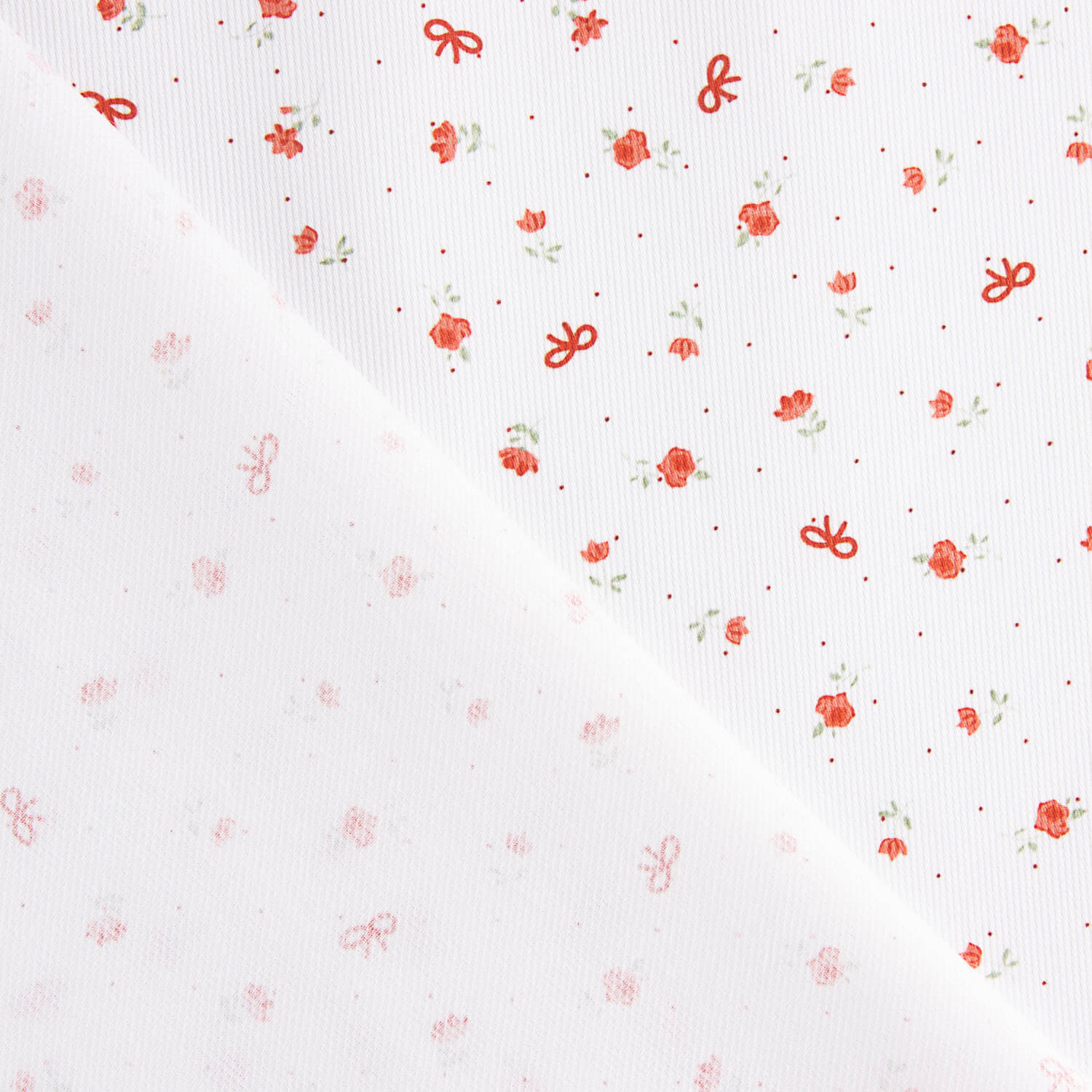 Piqué Algodón Mini Flores y Lazos - Ribes y Casals