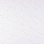 Piqué Algodón Nubes y Estrellas Rosa - Ribes y Casals
