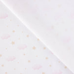 Piqué Algodón Nubes y Estrellas Rosa - Ribes y Casals