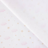 Piqué Algodón Nubes y Estrellas Rosa - Ribes y Casals