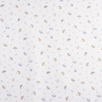 Piqué Algodón Paraguas Azul y Beige - Ribes y Casals