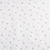 Piqué Algodón Paraguas Azul y Beige - Ribes y Casals