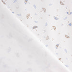 Piqué Algodón Paraguas Azul y Beige - Ribes y Casals