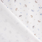 Piqué Algodón Paraguas Azul y Beige - Ribes y Casals