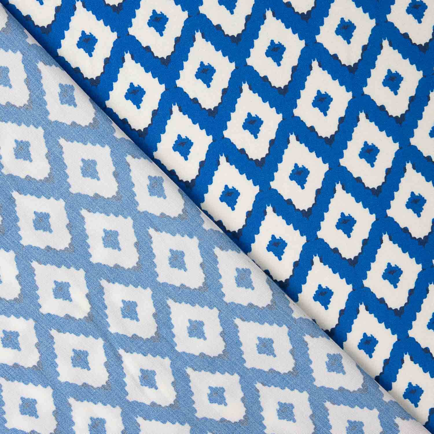 Viscosa Estampada Ikat Azul - Ribes y Casals