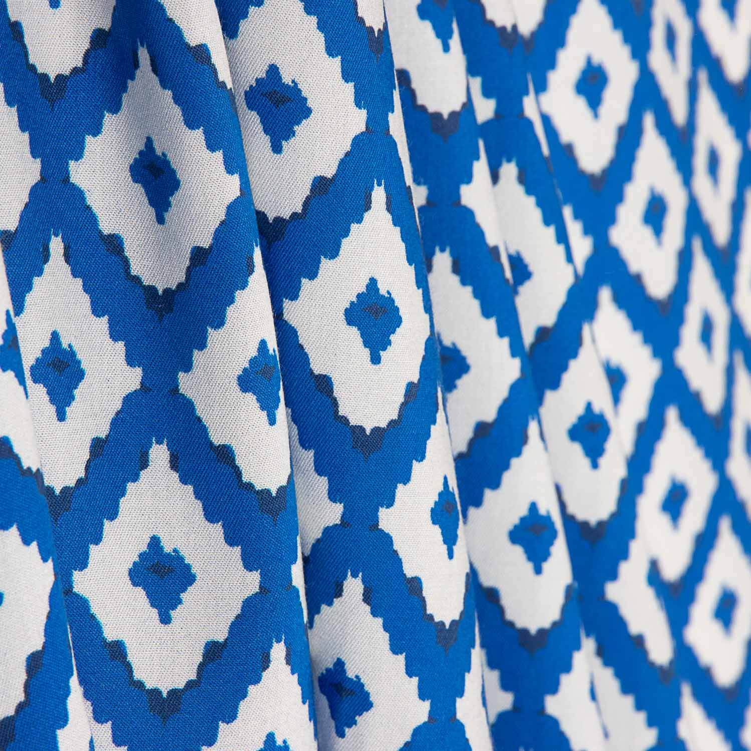 Viscosa Estampada Ikat Azul - Ribes y Casals