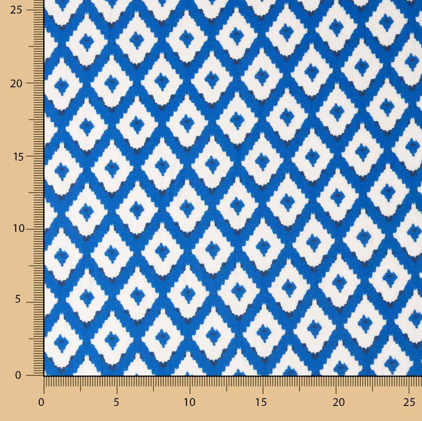 Viscosa Estampada Ikat Azul - Ribes y Casals