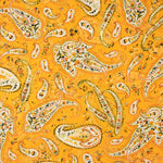 Viscosa Estampada Paisley Naranja Suave - Ribes y Casals