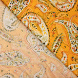 Viscosa Estampada Paisley Naranja Suave - Ribes y Casals