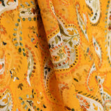 Viscosa Estampada Paisley Naranja Suave - Ribes y Casals