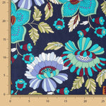 Viscosa Estampada Jardín Bohemio Azul - Ribes y Casals