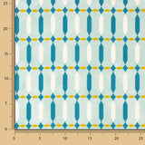Viscosa Estampada Geométrica Verde Agua - Ribes y Casals