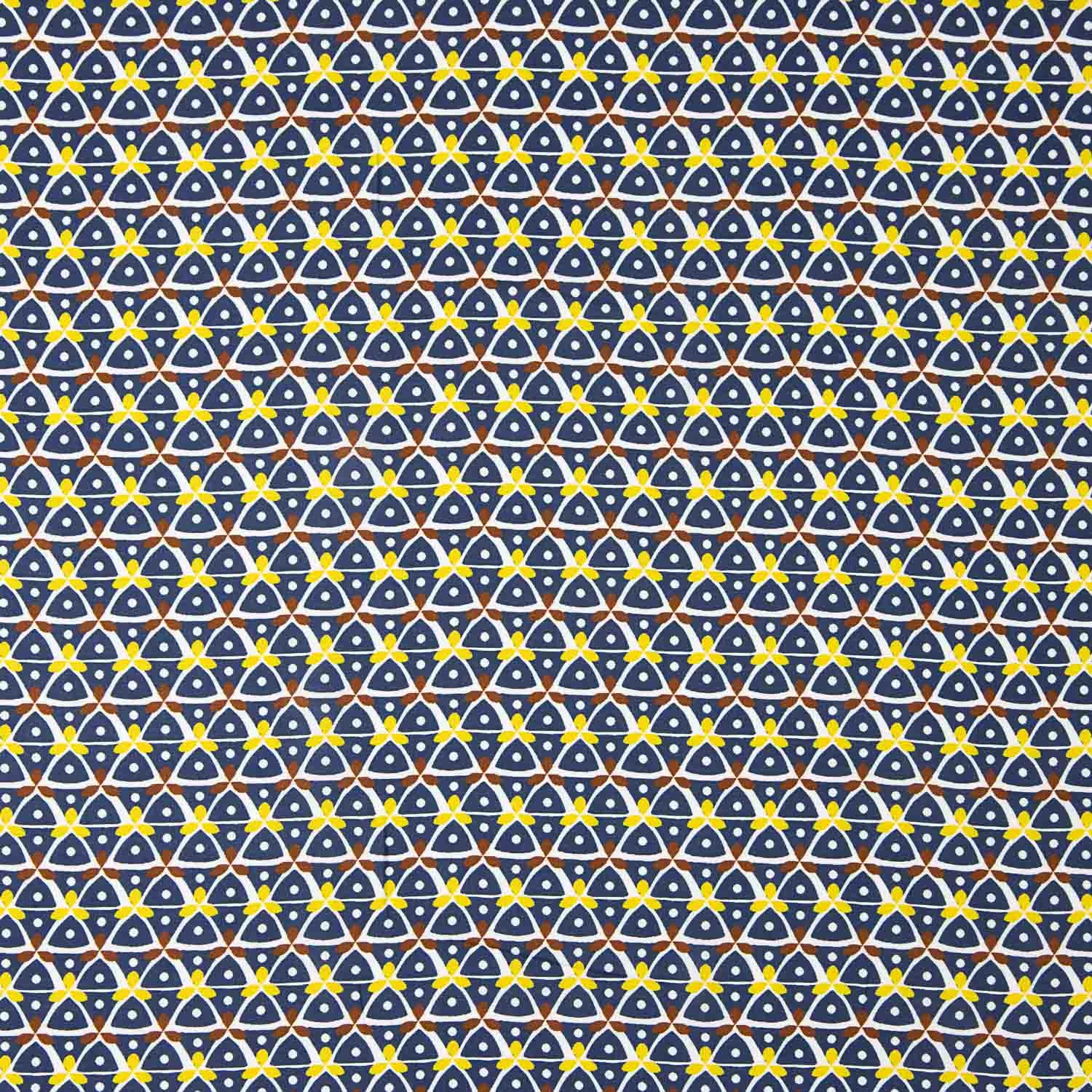 Viscosa Estampada Kaleido Azul Marino - Ribes y Casals