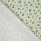 Percal Estampado Florecitas Vintage Verde Agua - Ribes y Casals