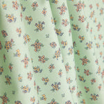 Percal Estampado Florecitas Vintage Verde Agua - Ribes y Casals