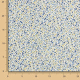 Popelín Algodón Orgánico Estampado Mil Flores Azules - Ribes y Casals