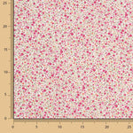 Popelín Algodón Orgánico Estampado Mil Flores Fucsia - Ribes y Casals