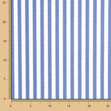 Popelín Algodón Orgánico Rayas Azul y Blanco - Ribes y Casals