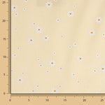 Popelín Algodón Orgánico Estampado Vichy y Margaritas Amarilla - Ribes y Casals