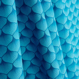 Popelín Algodón Estampado Abanicos Turquesa - Ribes y Casals