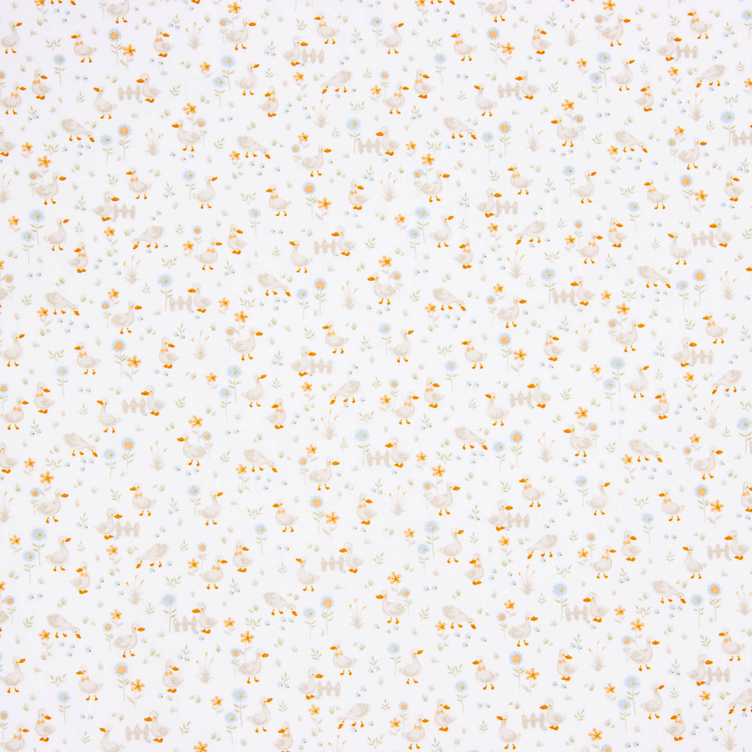 Popelín Algodón Orgánico Estampado Patos - Ribes y Casals