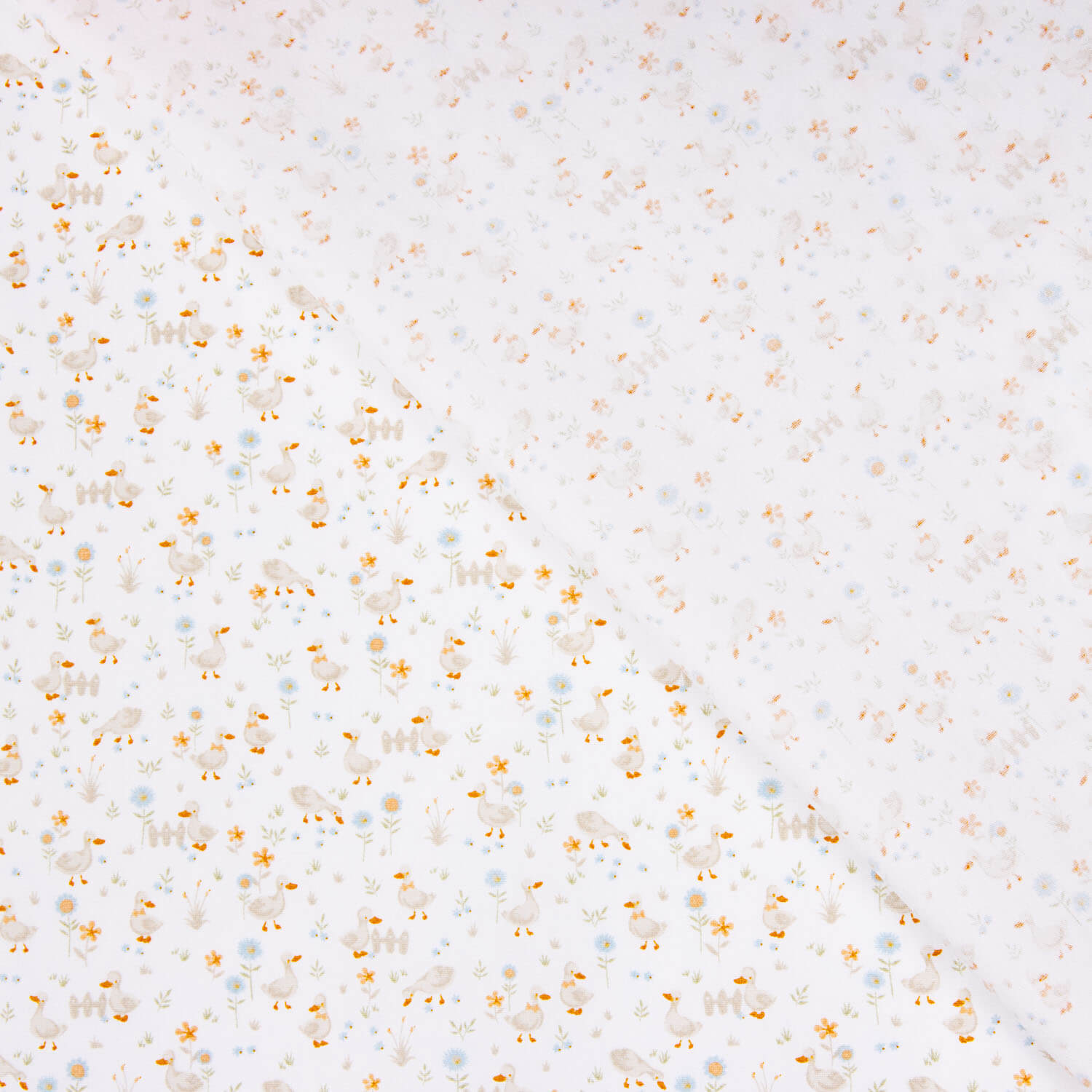 Popelín Algodón Orgánico Estampado Patos - Ribes y Casals