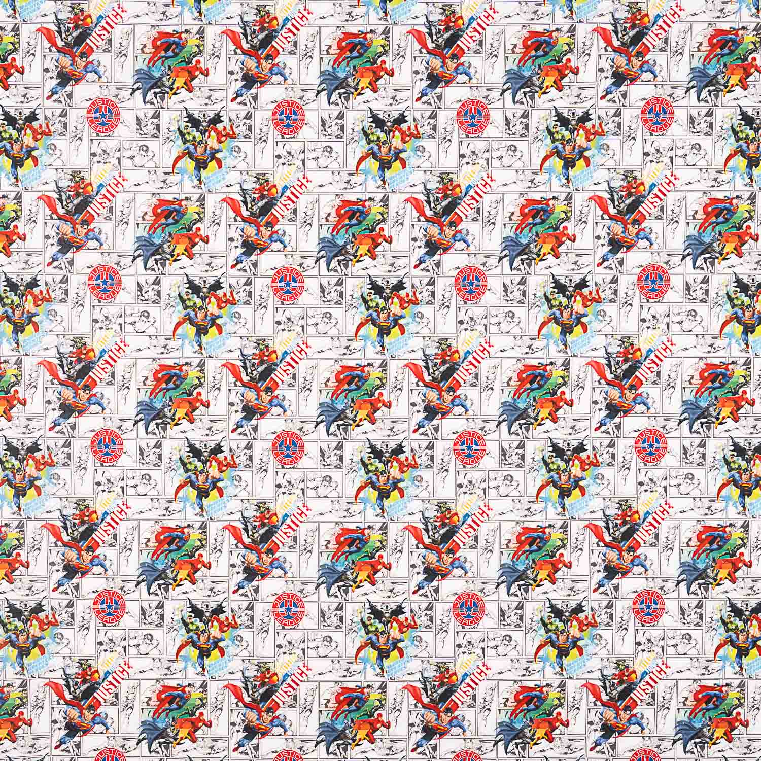 Popelín Algodón Estampado DC Comics Superhéroes - Ribes y Casals