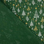 Popelín Estampado Bosque Navideño Verde - Ribes y Casals